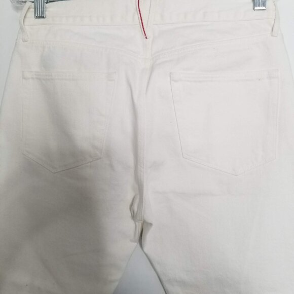 3x1 Bianca Women's Cropped White Fringe Straight Leg 100% Cotton Jeans 2… - Picture 5 of 11